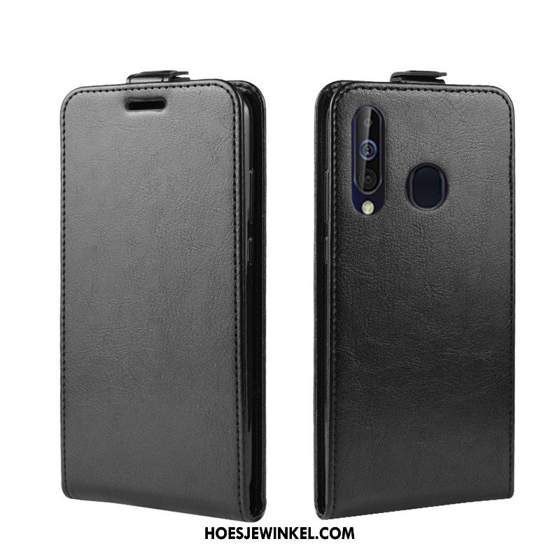 Samsung Galaxy A60 Hoesje Wit Bescherming Portemonnee, Samsung Galaxy A60 Hoesje Mobiele Telefoon Leren Etui