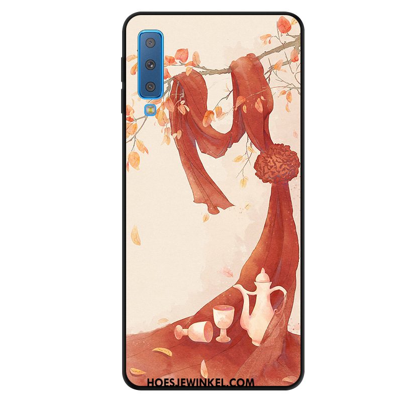 Samsung Galaxy A7 2018 Hoesje Bescherming Vers Blauw, Samsung Galaxy A7 2018 Hoesje Mobiele Telefoon Wind