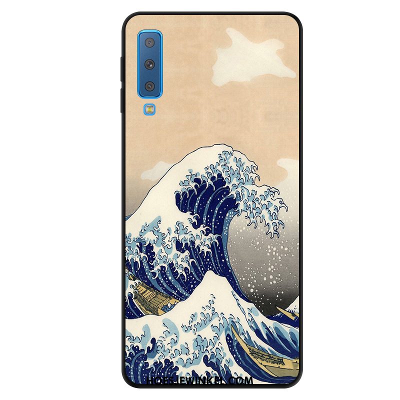 Samsung Galaxy A7 2018 Hoesje Bescherming Vers Blauw, Samsung Galaxy A7 2018 Hoesje Mobiele Telefoon Wind