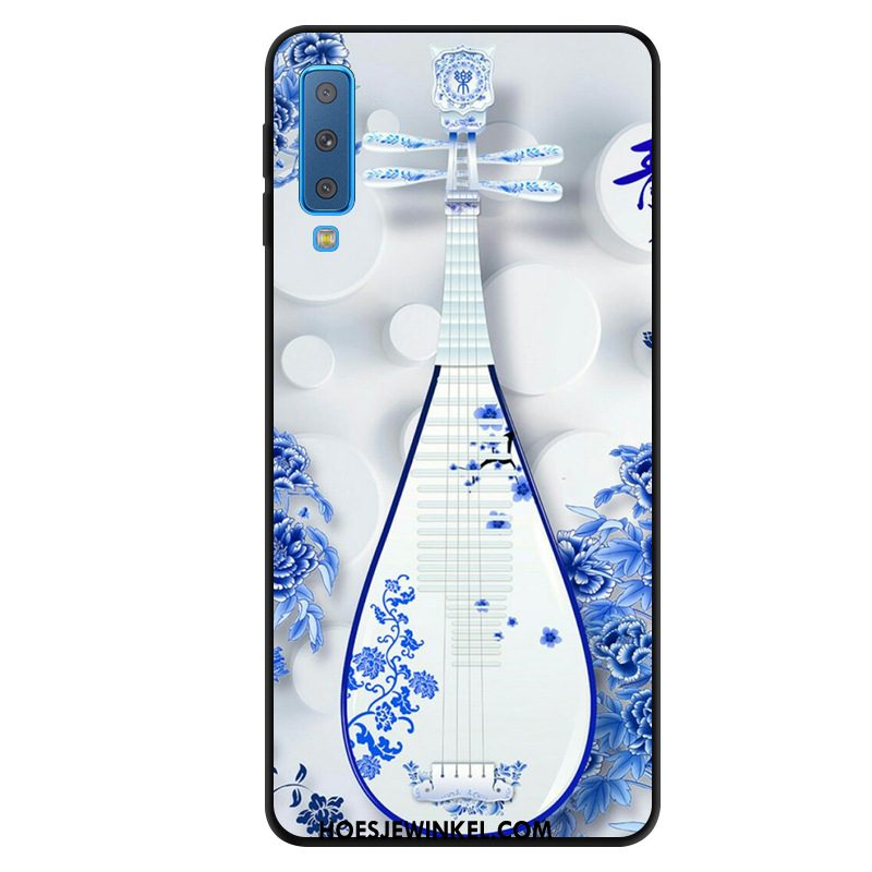 Samsung Galaxy A7 2018 Hoesje Bescherming Vers Blauw, Samsung Galaxy A7 2018 Hoesje Mobiele Telefoon Wind