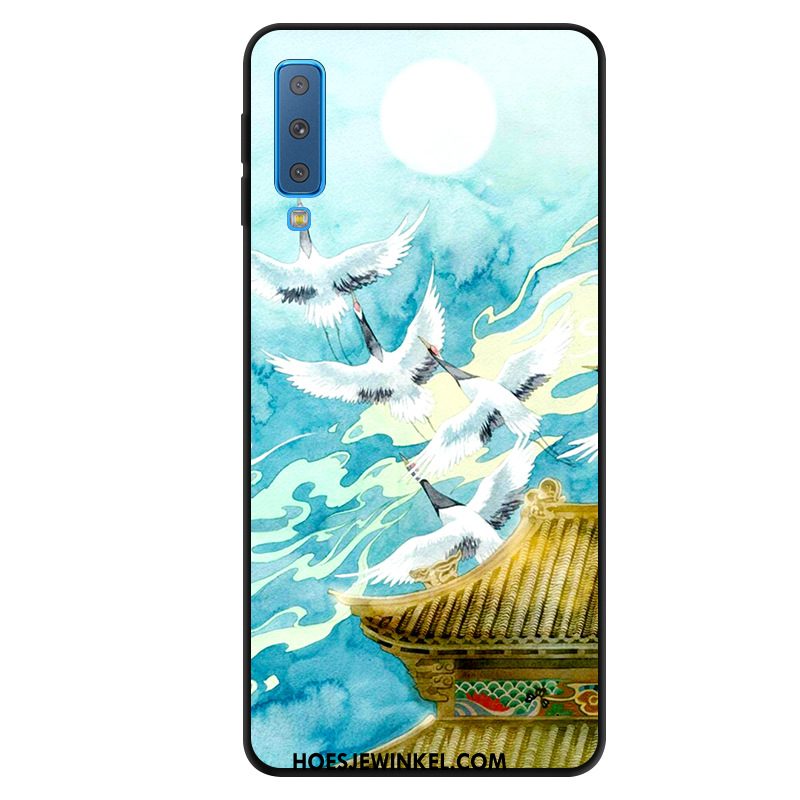 Samsung Galaxy A7 2018 Hoesje Bescherming Vers Blauw, Samsung Galaxy A7 2018 Hoesje Mobiele Telefoon Wind