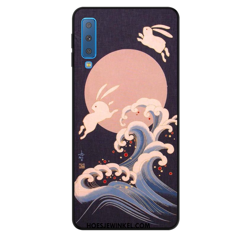 Samsung Galaxy A7 2018 Hoesje Bescherming Vers Blauw, Samsung Galaxy A7 2018 Hoesje Mobiele Telefoon Wind