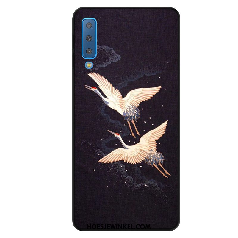 Samsung Galaxy A7 2018 Hoesje Bescherming Vers Blauw, Samsung Galaxy A7 2018 Hoesje Mobiele Telefoon Wind