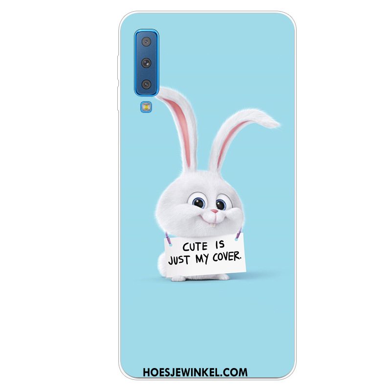 Samsung Galaxy A7 2018 Hoesje Blauw Mini Scheppend, Samsung Galaxy A7 2018 Hoesje Mooie Ster