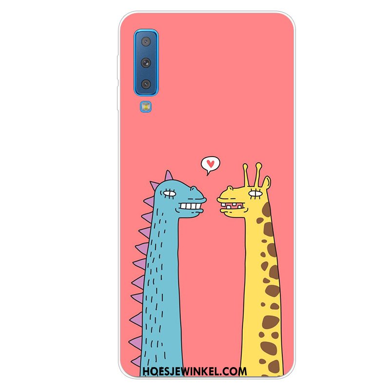 Samsung Galaxy A7 2018 Hoesje Blauw Mini Scheppend, Samsung Galaxy A7 2018 Hoesje Mooie Ster