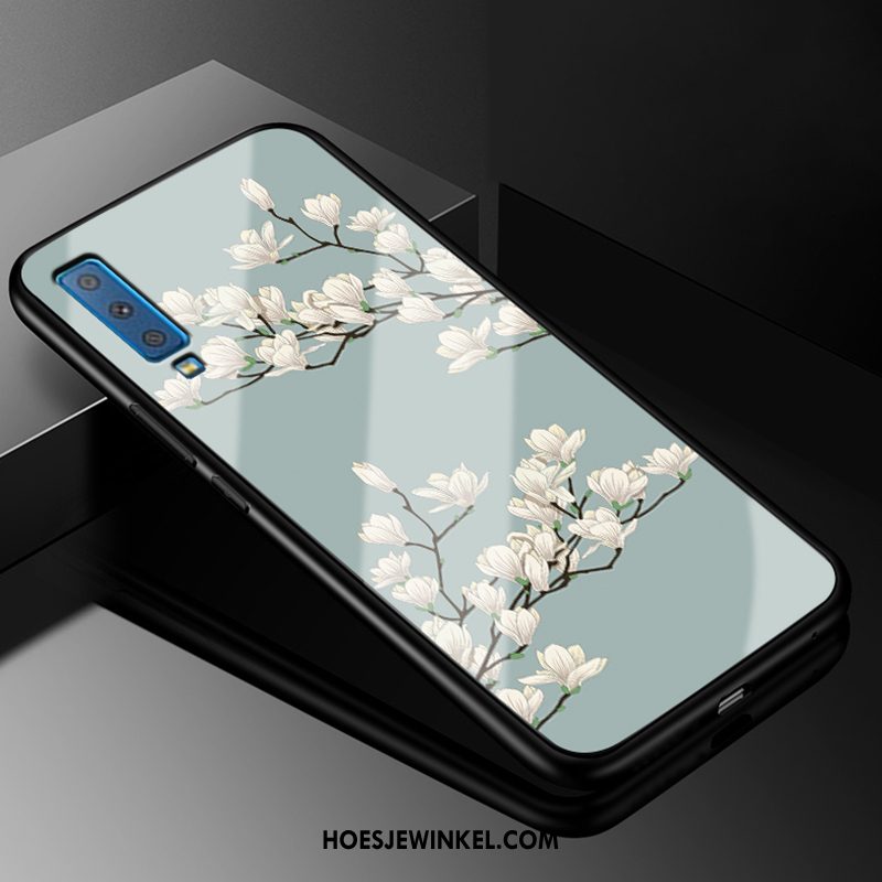 Samsung Galaxy A7 2018 Hoesje Europa Glas Kunst, Samsung Galaxy A7 2018 Hoesje Siliconen Ster