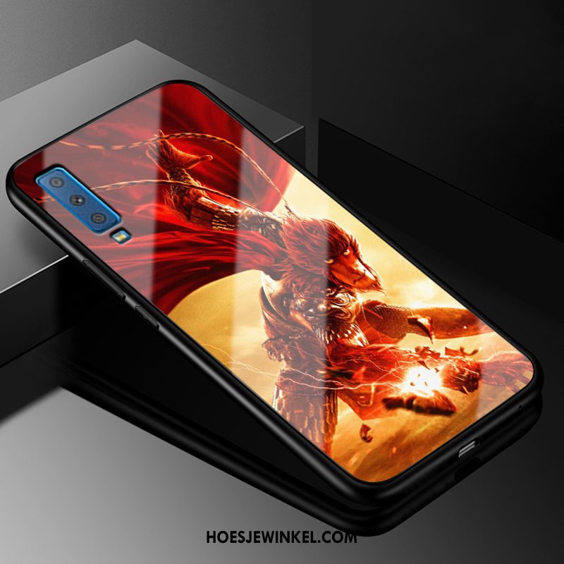 Samsung Galaxy A7 2018 Hoesje Europa Glas Kunst, Samsung Galaxy A7 2018 Hoesje Siliconen Ster