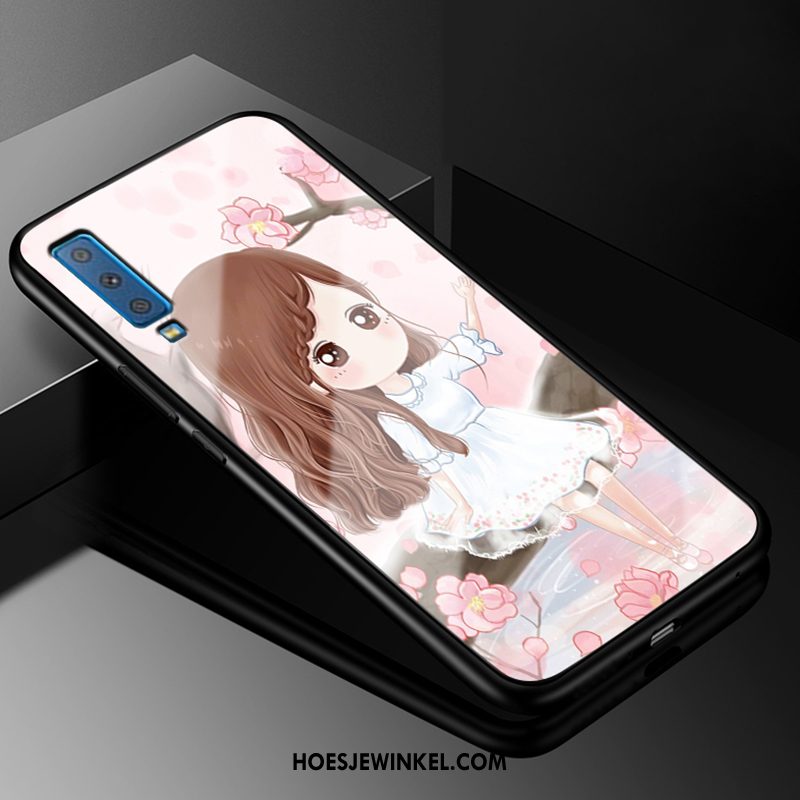 Samsung Galaxy A7 2018 Hoesje Europa Glas Kunst, Samsung Galaxy A7 2018 Hoesje Siliconen Ster