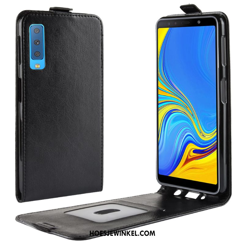 Samsung Galaxy A7 2018 Hoesje Folio Mobiele Telefoon Ster, Samsung Galaxy A7 2018 Hoesje Patroon Kaart