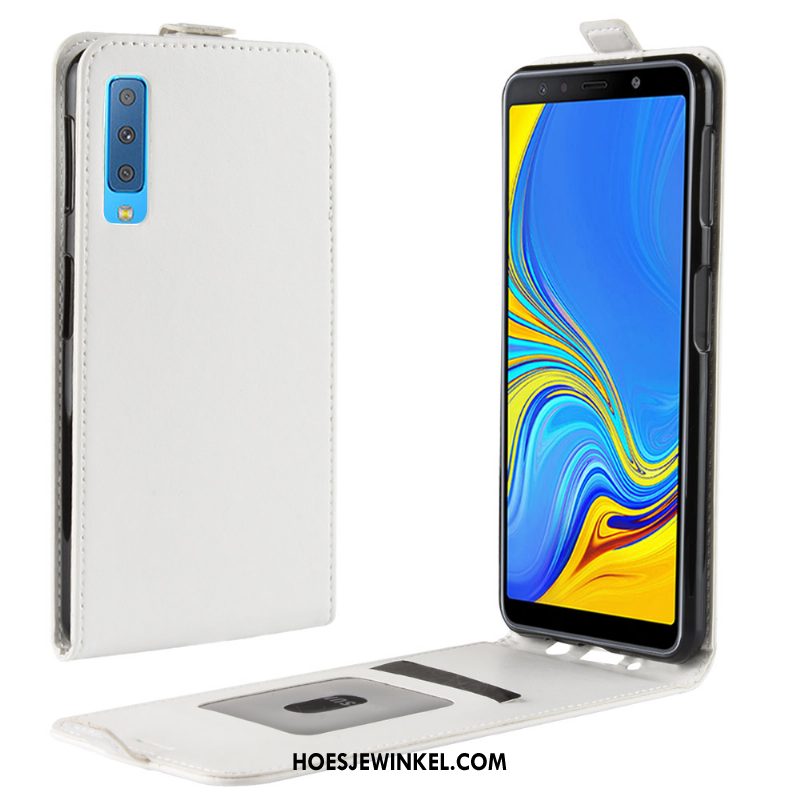 Samsung Galaxy A7 2018 Hoesje Folio Mobiele Telefoon Ster, Samsung Galaxy A7 2018 Hoesje Patroon Kaart