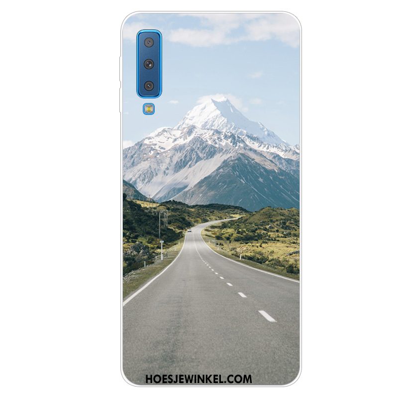 Samsung Galaxy A7 2018 Hoesje Hoes Bescherming Mobiele Telefoon, Samsung Galaxy A7 2018 Hoesje Ster Roze