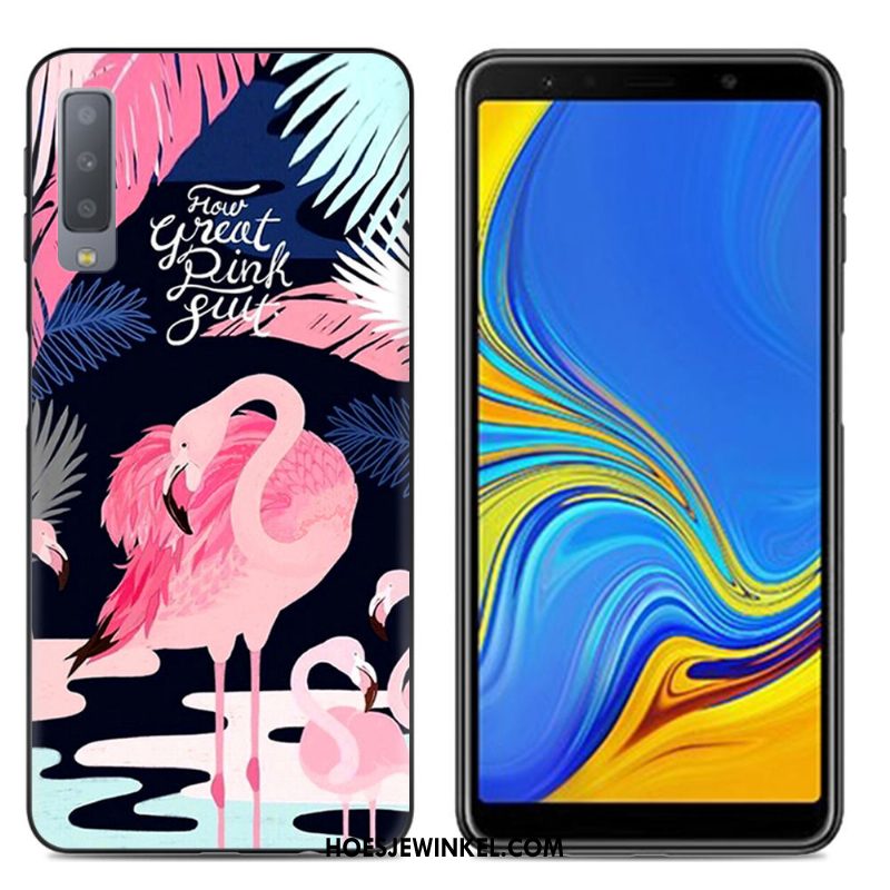 Samsung Galaxy A7 2018 Hoesje Roze Mobiele Telefoon Ster, Samsung Galaxy A7 2018 Hoesje Anti-fall Bescherming