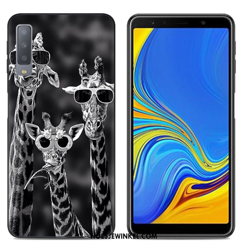 Samsung Galaxy A7 2018 Hoesje Roze Mobiele Telefoon Ster, Samsung Galaxy A7 2018 Hoesje Anti-fall Bescherming