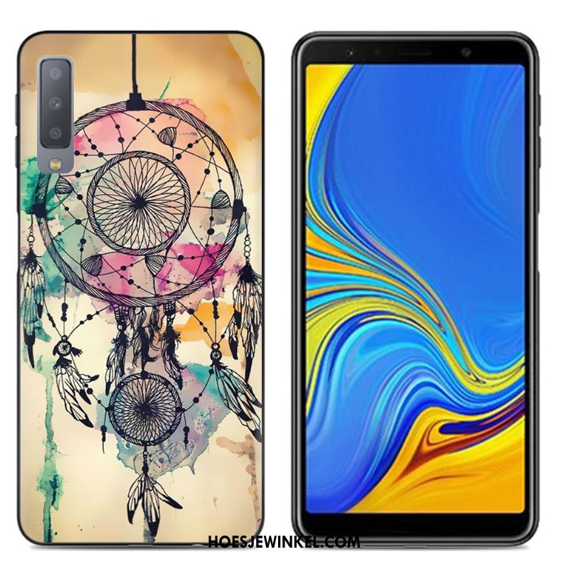 Samsung Galaxy A7 2018 Hoesje Roze Mobiele Telefoon Ster, Samsung Galaxy A7 2018 Hoesje Anti-fall Bescherming