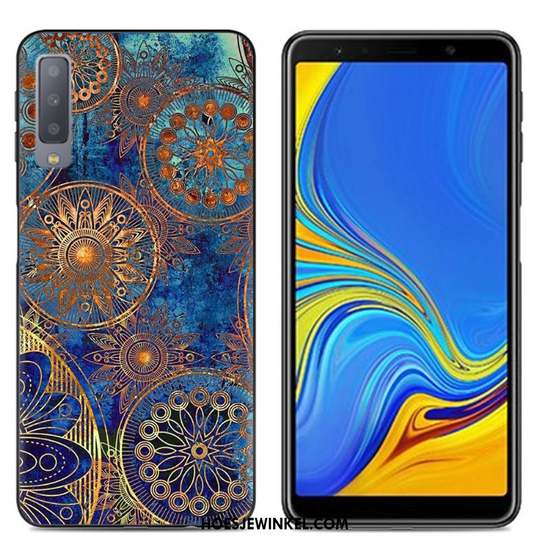 Samsung Galaxy A7 2018 Hoesje Roze Mobiele Telefoon Ster, Samsung Galaxy A7 2018 Hoesje Anti-fall Bescherming