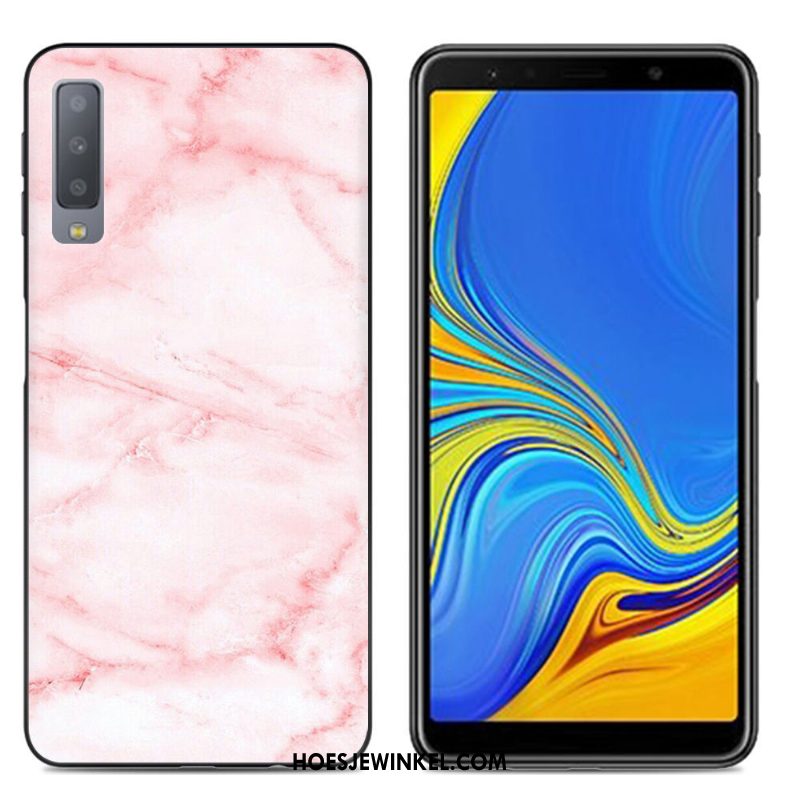 Samsung Galaxy A7 2018 Hoesje Roze Mobiele Telefoon Ster, Samsung Galaxy A7 2018 Hoesje Anti-fall Bescherming