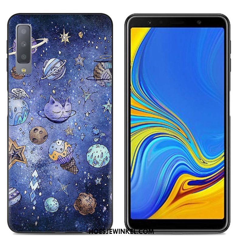 Samsung Galaxy A7 2018 Hoesje Roze Mobiele Telefoon Ster, Samsung Galaxy A7 2018 Hoesje Anti-fall Bescherming