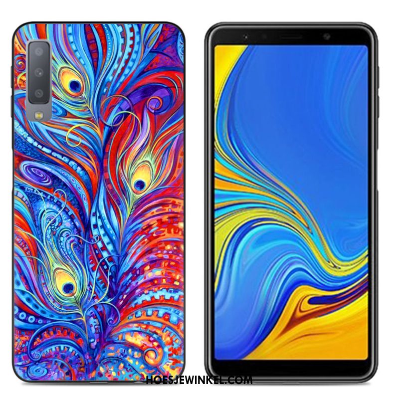 Samsung Galaxy A7 2018 Hoesje Roze Mobiele Telefoon Ster, Samsung Galaxy A7 2018 Hoesje Anti-fall Bescherming