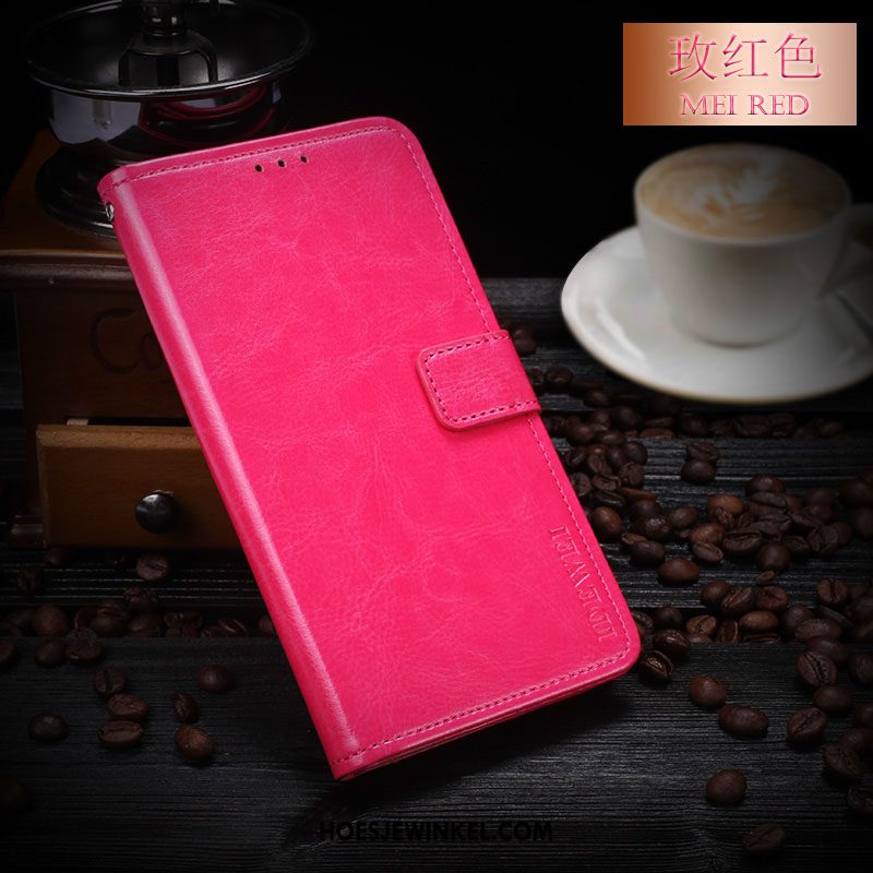 Samsung Galaxy A7 2018 Hoesje Scheppend Bescherming Leren Etui, Samsung Galaxy A7 2018 Hoesje Ster Portemonnee