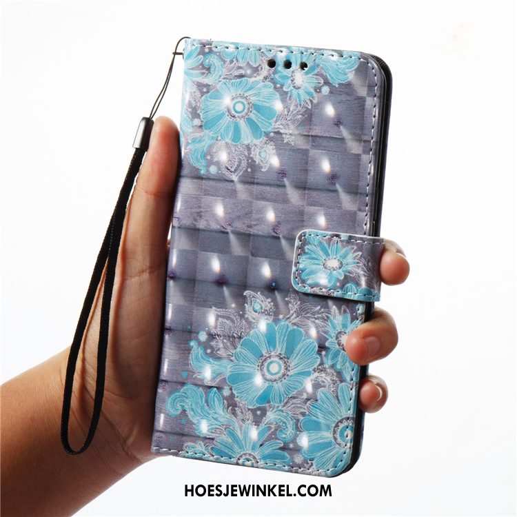 Samsung Galaxy A7 2018 Hoesje Zacht Folio Ster, Samsung Galaxy A7 2018 Hoesje Mobiele Telefoon Leren Etui