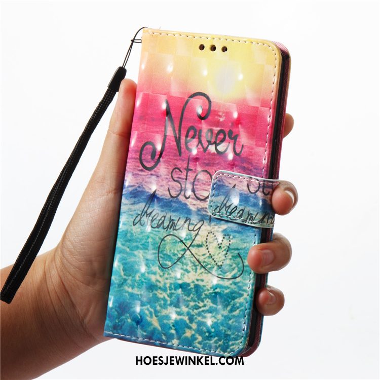 Samsung Galaxy A7 2018 Hoesje Zacht Folio Ster, Samsung Galaxy A7 2018 Hoesje Mobiele Telefoon Leren Etui