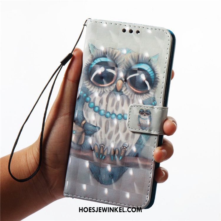 Samsung Galaxy A7 2018 Hoesje Zacht Folio Ster, Samsung Galaxy A7 2018 Hoesje Mobiele Telefoon Leren Etui