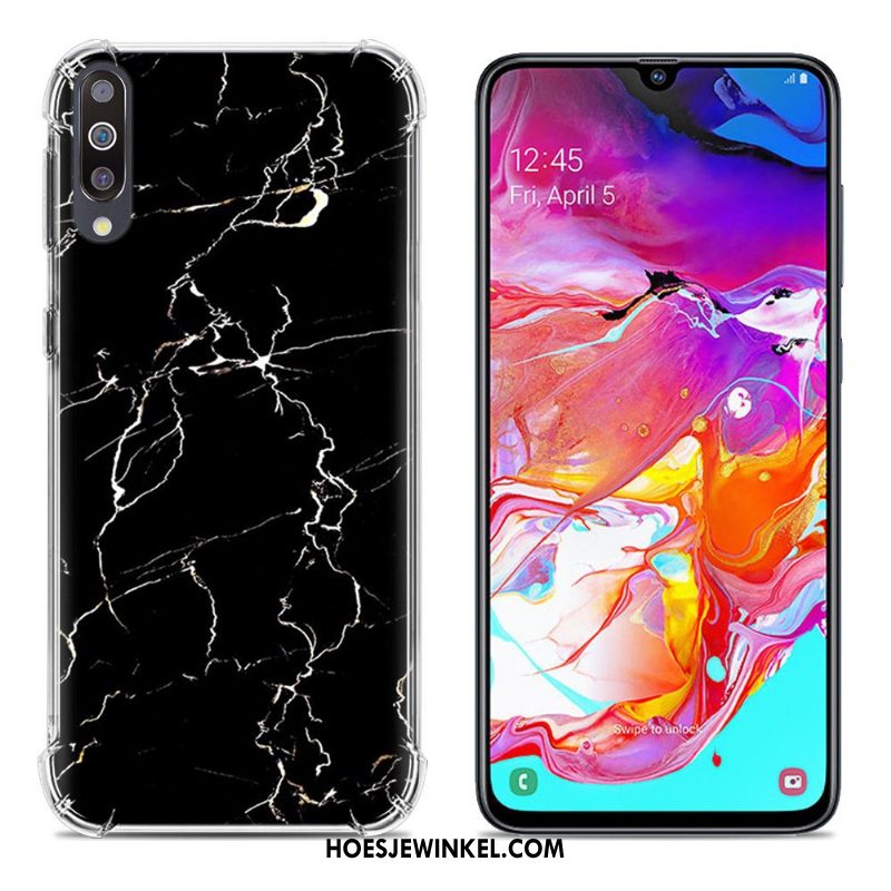 Samsung Galaxy A70 Hoesje Anti-fall Ster Geschilderd, Samsung Galaxy A70 Hoesje Purper Scheppend