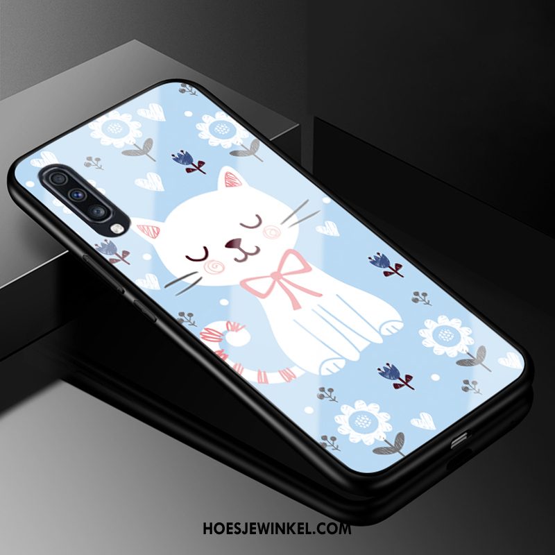 Samsung Galaxy A70 Hoesje Bescherming Blauw Hoes, Samsung Galaxy A70 Hoesje Anti-fall Mooie