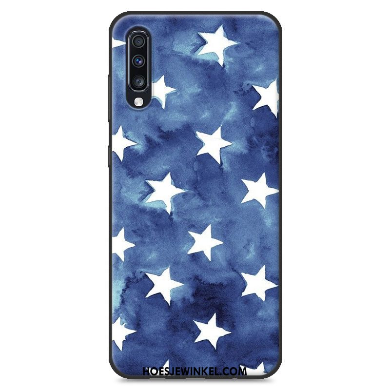 Samsung Galaxy A70 Hoesje Blauw Landschap Nieuw, Samsung Galaxy A70 Hoesje Bescherming Eenvoudige