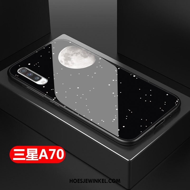 Samsung Galaxy A70 Hoesje Eenvoudige Trendy Merk Siliconen, Samsung Galaxy A70 Hoesje Mobiele Telefoon Chinese Stijl