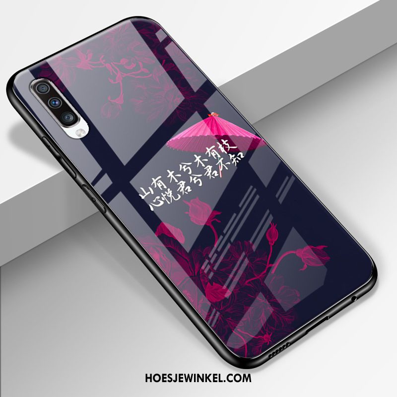 Samsung Galaxy A70 Hoesje Mobiele Telefoon Spiegel Anti-fall, Samsung Galaxy A70 Hoesje Donkerblauw Siliconen