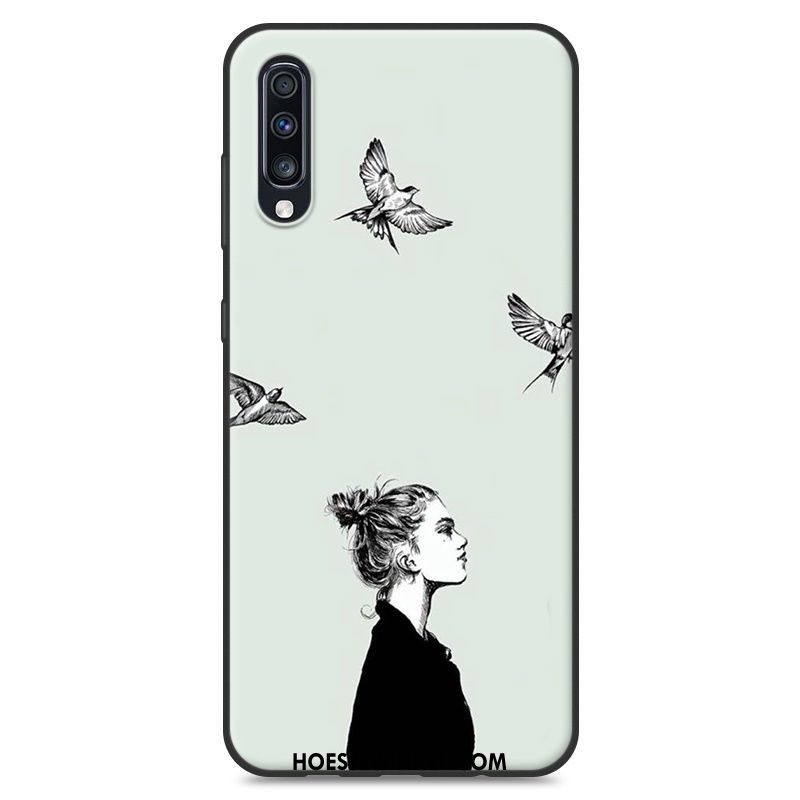 Samsung Galaxy A70 Hoesje Scheppend Mobiele Telefoon Wit, Samsung Galaxy A70 Hoesje Trend Hoes