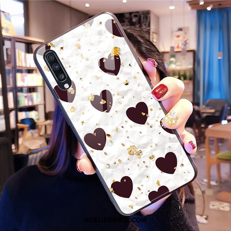 Samsung Galaxy A70 Hoesje Spiegel Hoes Trendy Merk, Samsung Galaxy A70 Hoesje Bescherming Liefde