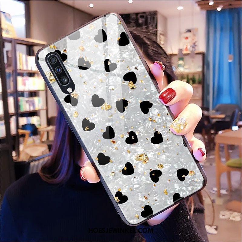 Samsung Galaxy A70 Hoesje Spiegel Hoes Trendy Merk, Samsung Galaxy A70 Hoesje Bescherming Liefde