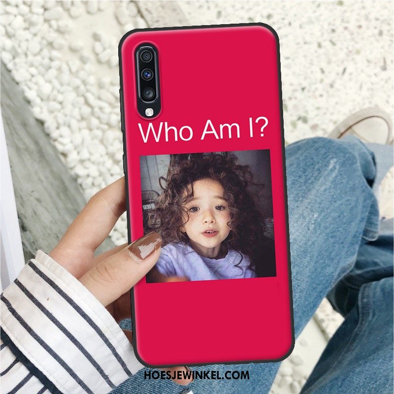 Samsung Galaxy A70 Hoesje Ster Rood Zacht, Samsung Galaxy A70 Hoesje Net Red Hoes