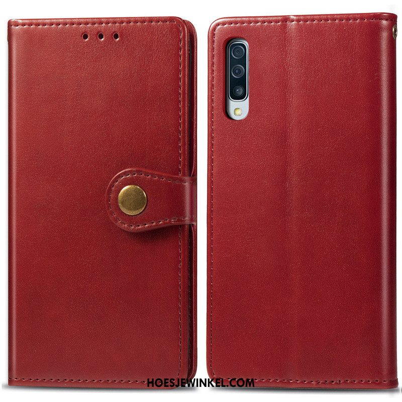 Samsung Galaxy A70s Hoesje Bescherming Hoes Kunstleer, Samsung Galaxy A70s Hoesje Folio Ster