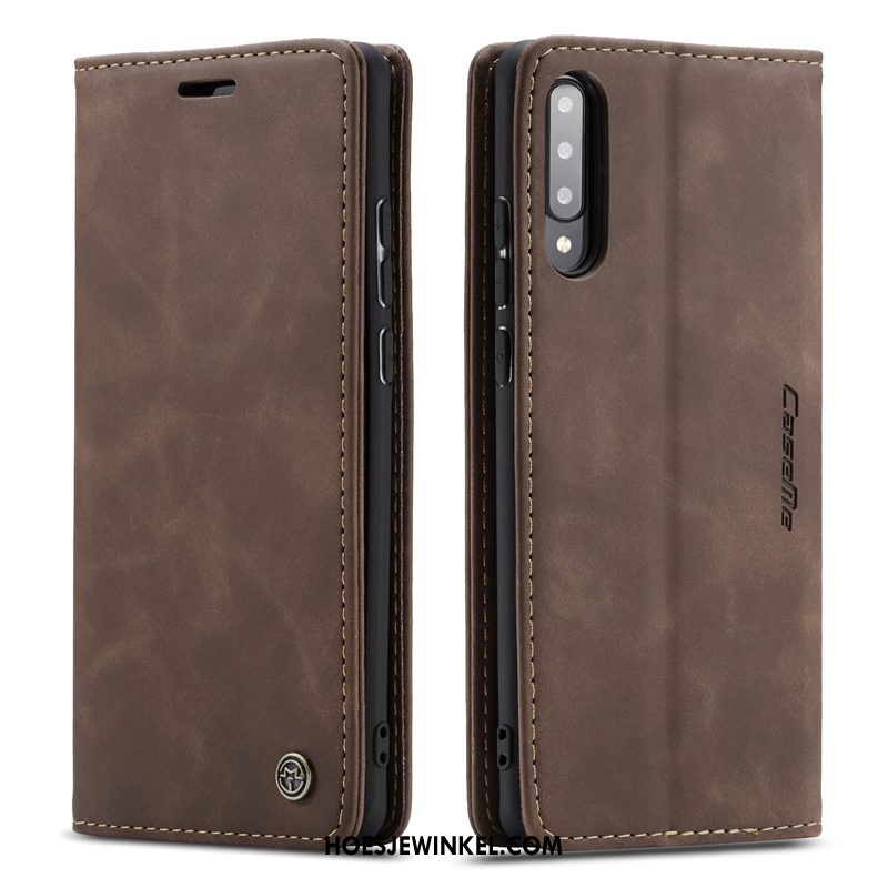 Samsung Galaxy A70s Hoesje Folio Tempereren Ondersteuning, Samsung Galaxy A70s Hoesje Vouw Bedrijf Braun