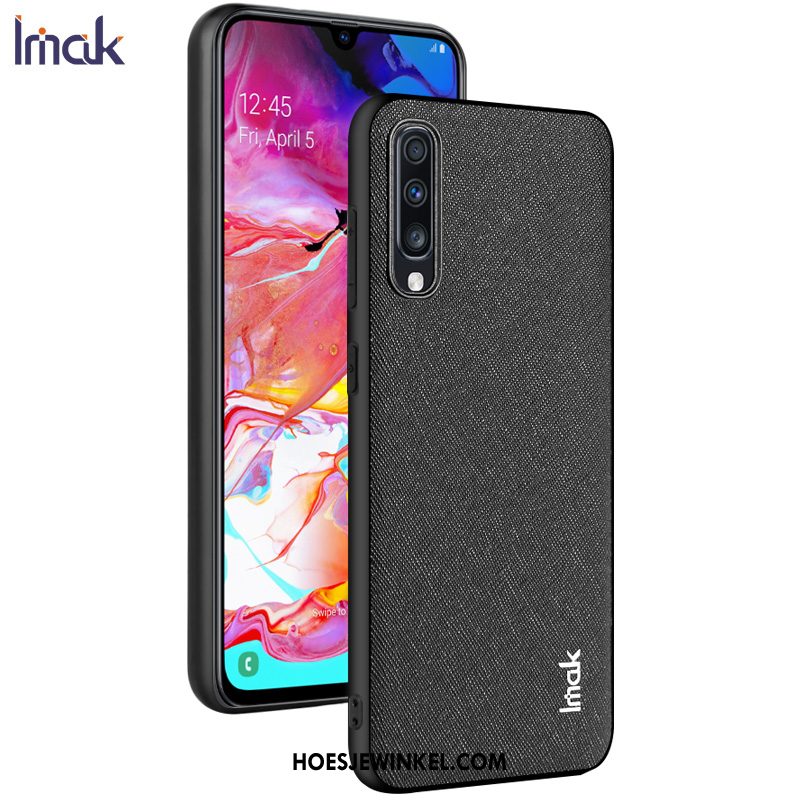 Samsung Galaxy A70s Hoesje Krokodillenleer Zwart Mobiele Telefoon, Samsung Galaxy A70s Hoesje Hoes Hard