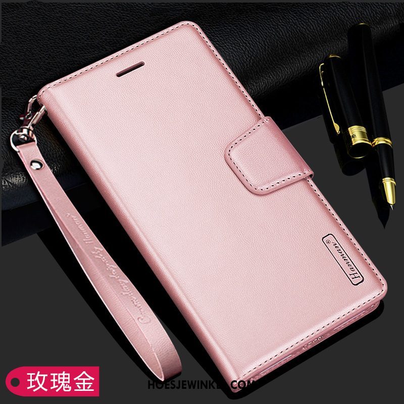 Samsung Galaxy A70s Hoesje Leren Etui Ster Mobiele Telefoon, Samsung Galaxy A70s Hoesje Omkeerbaar Roze