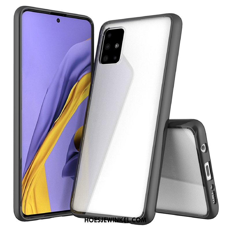 Samsung Galaxy A71 Hoesje Doorzichtig Mobiele Telefoon Ster, Samsung Galaxy A71 Hoesje Omlijsting Anti-fall