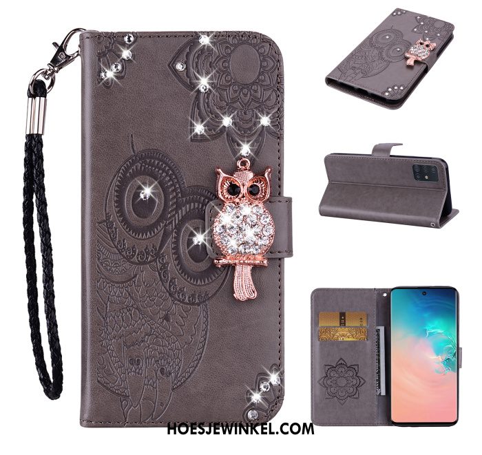 Samsung Galaxy A71 Hoesje Met Strass Kat Hoes, Samsung Galaxy A71 Hoesje Mobiele Telefoon Ster