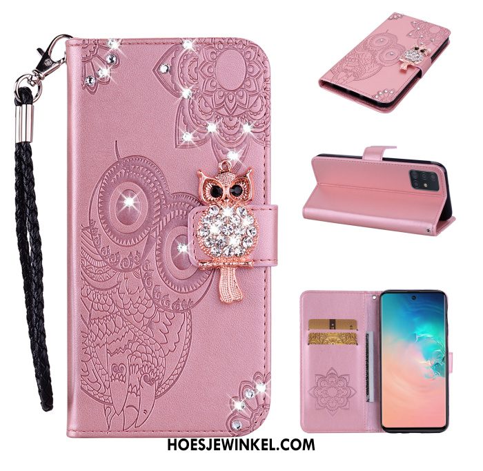 Samsung Galaxy A71 Hoesje Met Strass Kat Hoes, Samsung Galaxy A71 Hoesje Mobiele Telefoon Ster