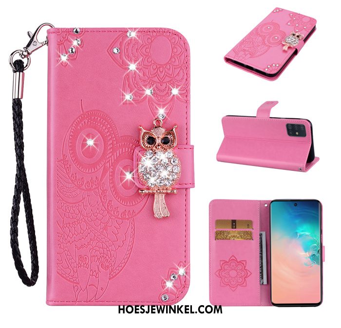 Samsung Galaxy A71 Hoesje Met Strass Kat Hoes, Samsung Galaxy A71 Hoesje Mobiele Telefoon Ster