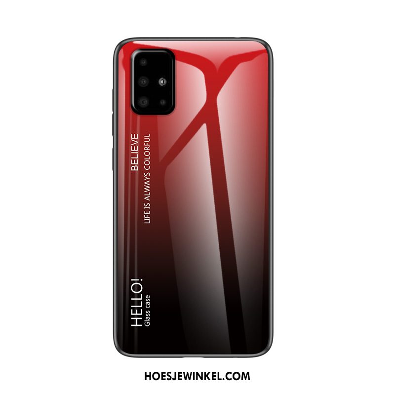 Samsung Galaxy A71 Hoesje Mobiele Telefoon Trendy Merk Tempereren, Samsung Galaxy A71 Hoesje Skärmskydd Net Red