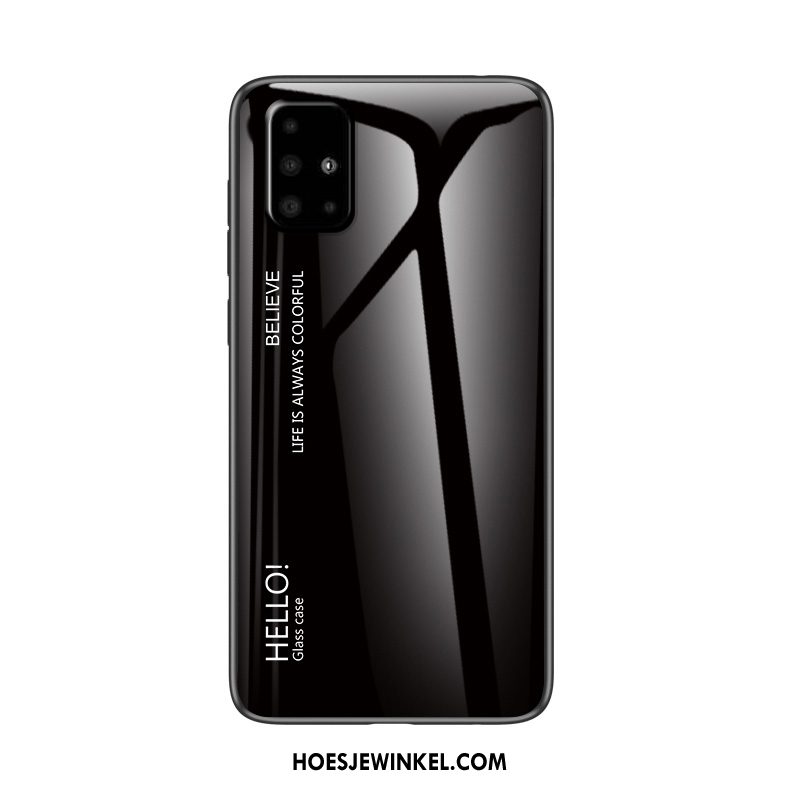 Samsung Galaxy A71 Hoesje Mobiele Telefoon Trendy Merk Tempereren, Samsung Galaxy A71 Hoesje Skärmskydd Net Red