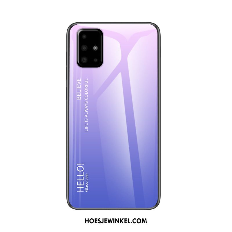 Samsung Galaxy A71 Hoesje Mobiele Telefoon Trendy Merk Tempereren, Samsung Galaxy A71 Hoesje Skärmskydd Net Red