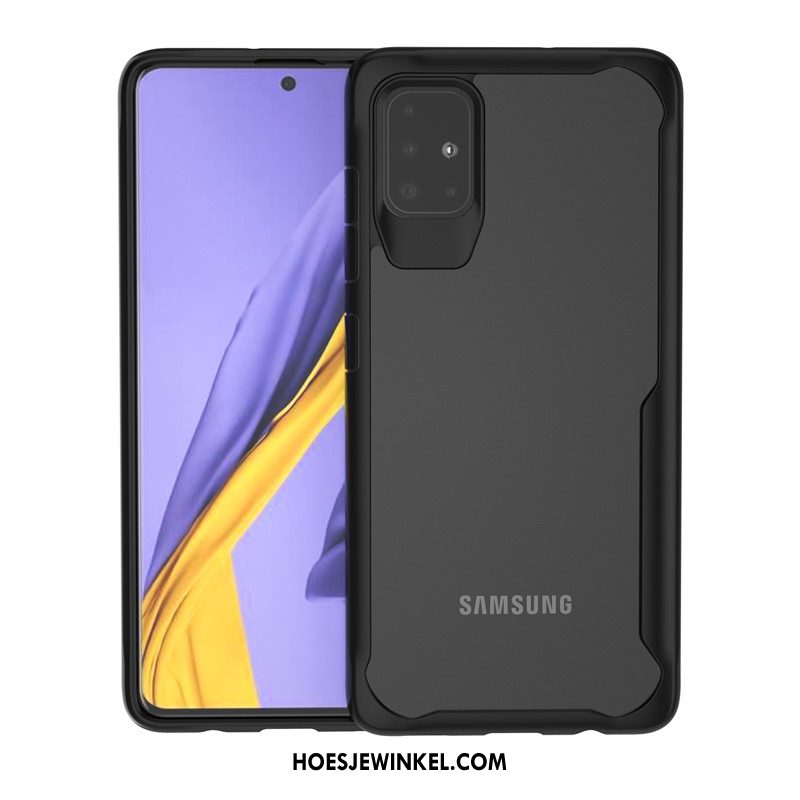 Samsung Galaxy A71 Hoesje Rood Ster Bescherming, Samsung Galaxy A71 Hoesje Hoes Doorzichtig