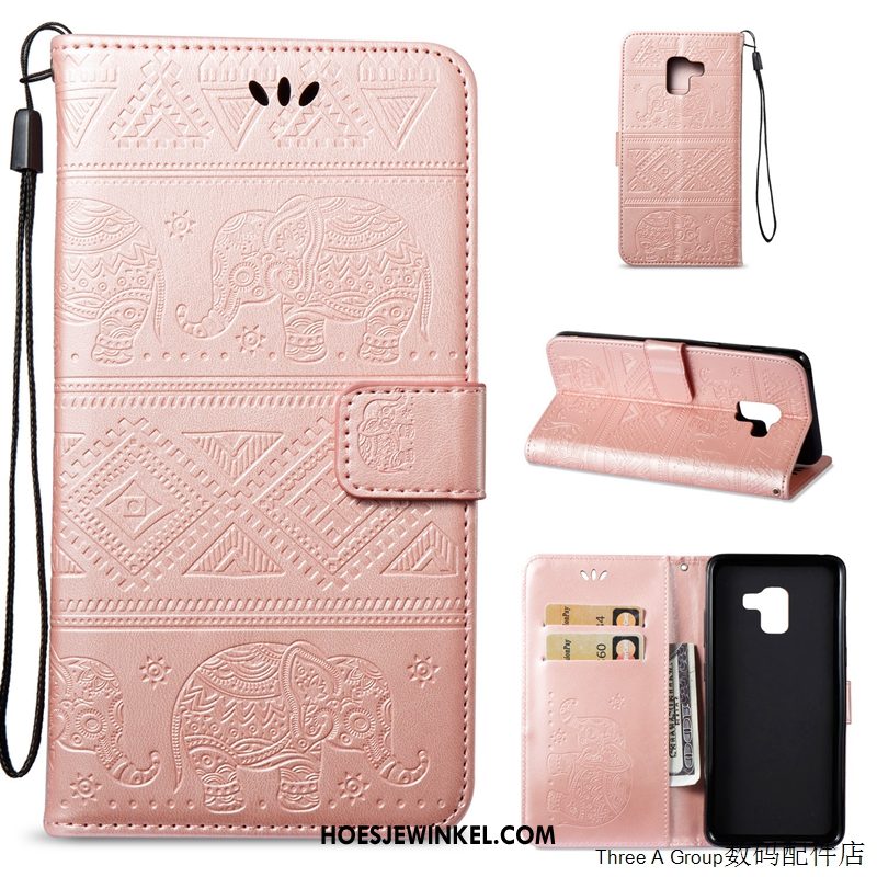 Samsung Galaxy A8 2018 Hoesje Anti-fall Trend Mobiele Telefoon, Samsung Galaxy A8 2018 Hoesje Folio Ster