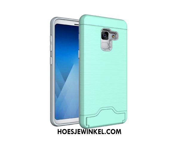 Samsung Galaxy A8 2018 Hoesje Bescherming Fluo Ster, Samsung Galaxy A8 2018 Hoesje Groen Hoes