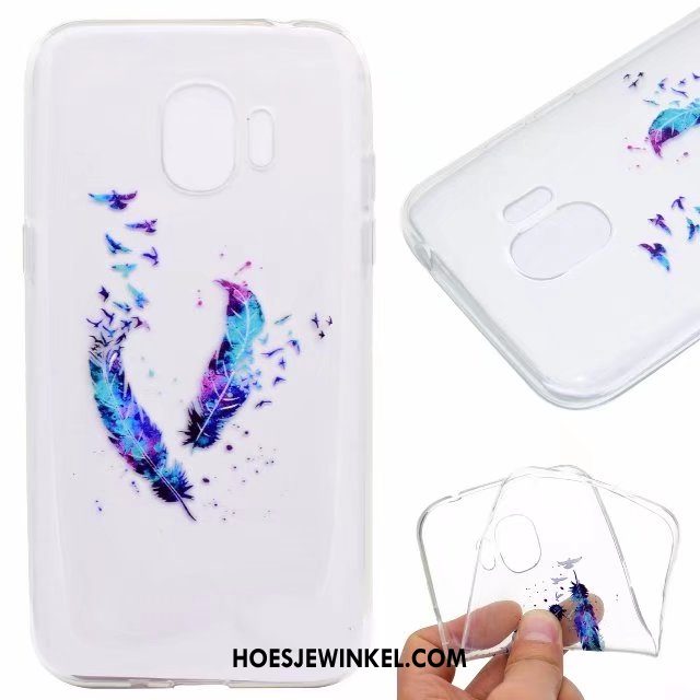 Samsung Galaxy A8 2018 Hoesje Blauw Zacht Hoes, Samsung Galaxy A8 2018 Hoesje Mobiele Telefoon Bescherming